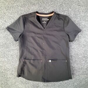 Fabletics Method Feel Good Performance Scrub Top Women XS Black Stretch 2 Pocket
